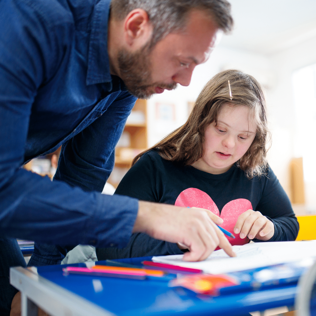 Accessible learning environment supporting students in a modern school classroom